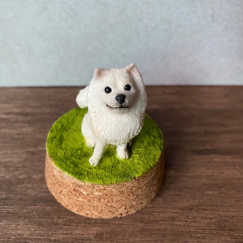 ペットドール-キツネ犬 - 人形・フィギュア - 粘土 ホワイト