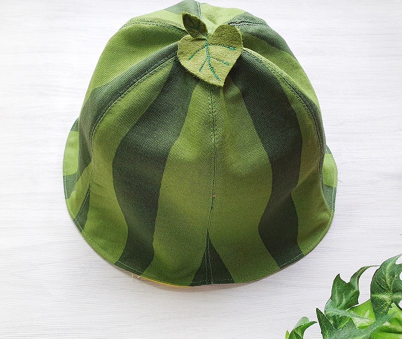 Watermelon shape double-sided wearable baby sun visor bucket hat - Baby Hats & Headbands - Cotton & Hemp Multicolor