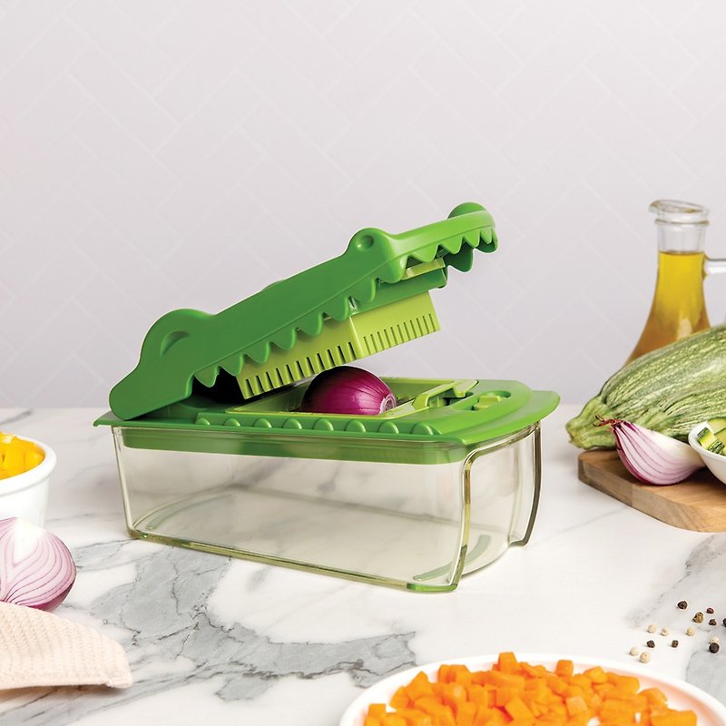 [Christmas Gift] OTOTO Crocodile Vegetable and Fruit Conditioner - Cookware - Other Materials Green