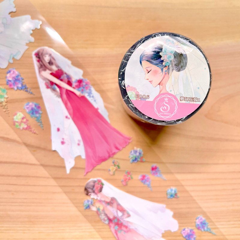 夢幻花嫁 1　Dream Wedding 1 / 紙膠帶 Masking Tape - 紙膠帶 - 塑膠 多色