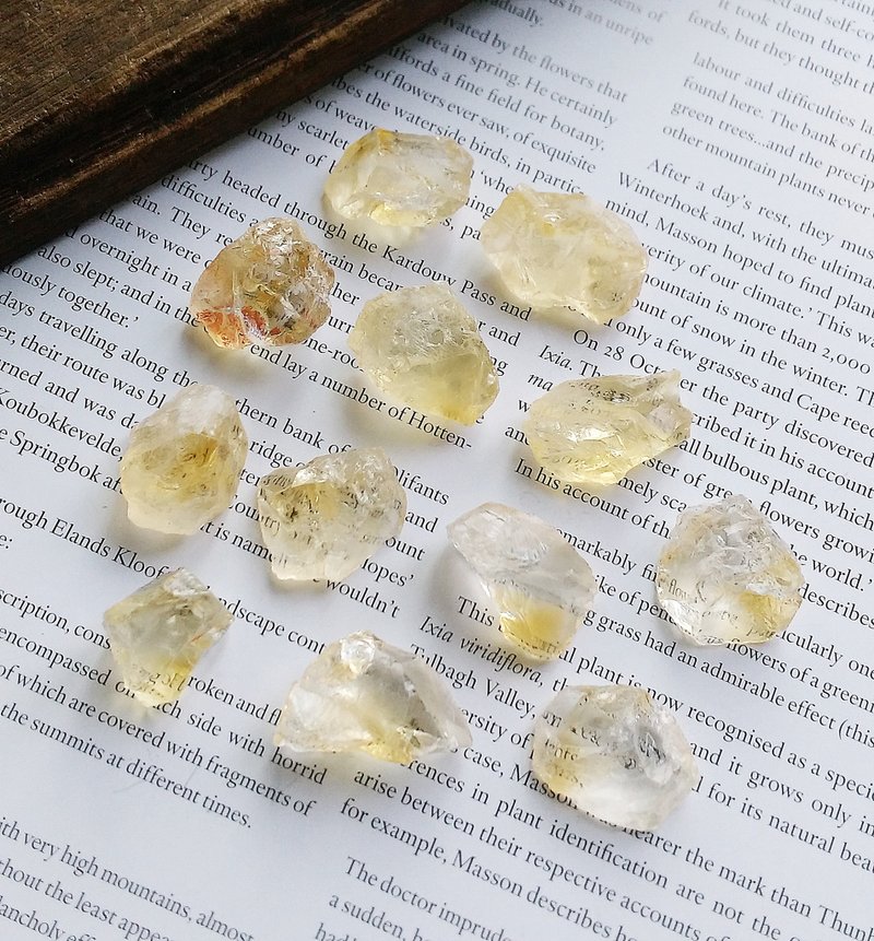Citrine 巴西產地 黃阿賽斯特萊 黃水晶 天然小碎石  一組12顆 - 擺飾/家飾品 - 其他材質 