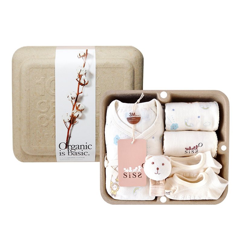 [SISSO Organic Cotton] Cloud Feifei Butterfly Socks Gift Box 3M 6M - Baby Gift Sets - Cotton & Hemp White