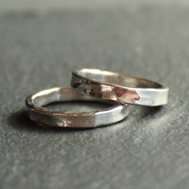Tin x silver ring [Narrow Plate Tin Ring]