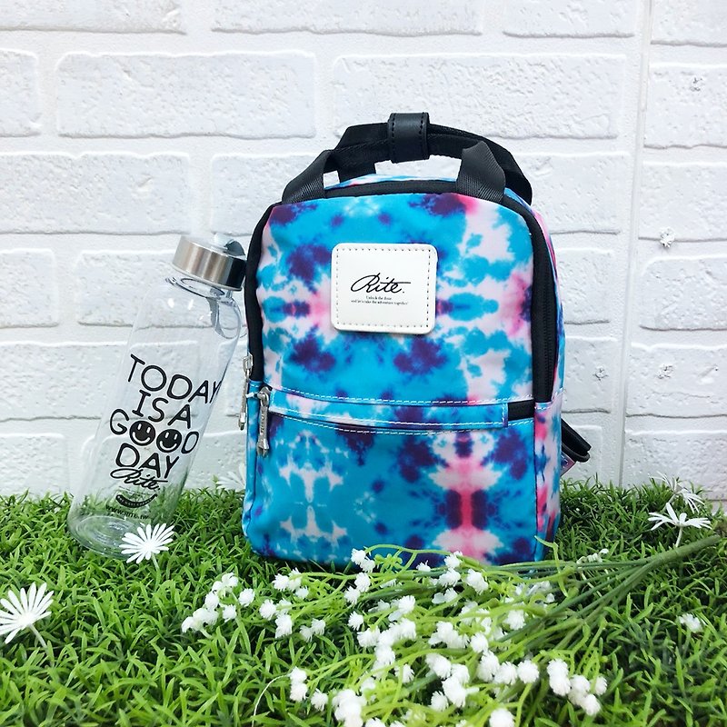 [Original price 880 listing limited discount 200] Le Tour series - dual-use mini backpack - blue smudge - Backpacks - Waterproof Material Multicolor