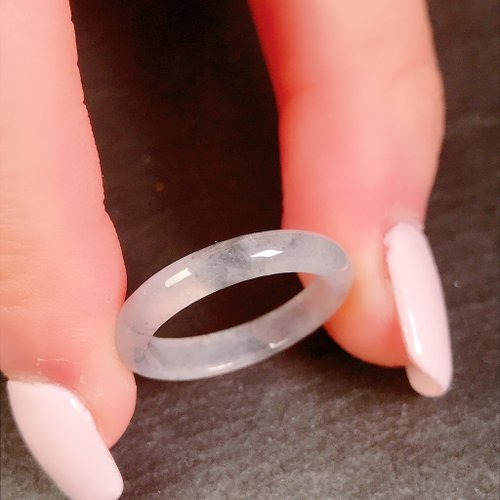 瓔珞珠寶盒 E.L.Jewelry Box 冰種烏雞翡翠戒指戒圈 | 國際11.5圍 | 天然緬甸玉翡翠A貨 | 送禮