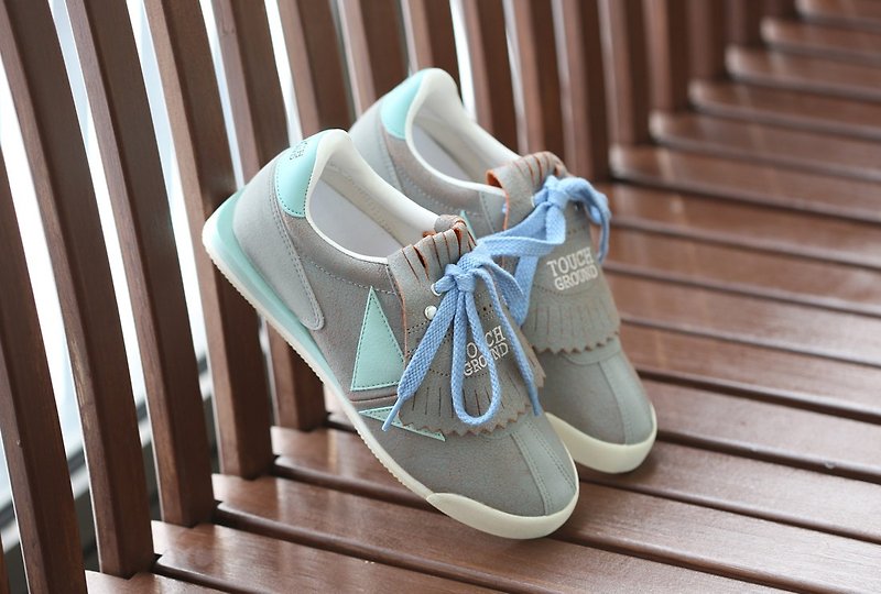 TOUCH GROUND 韓國復古手工波鞋 SNEAKER MINT TGV5S201M16 - 女運動鞋/球鞋 - 真皮 藍色