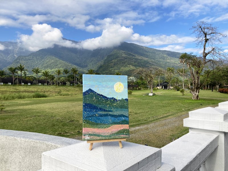抽象繪畫  走向群山7  painting Head To The Mountains 7 - 海報/掛畫/掛布 - 棉．麻 多色