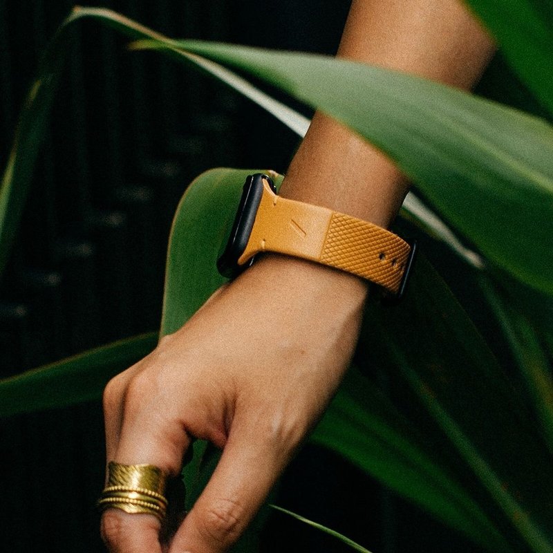 Native Union | CLIC 巴黎系列 Apple Watch 皮革錶帶 - 石泥黃 - 錶帶 - 人造皮革 黃色
