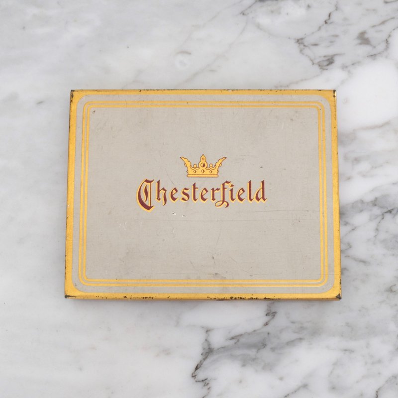 美國復古Chesterfield鐵煙盒 - 居家收納/收納盒/儲物盒 - 其他金屬 金色