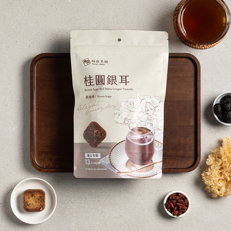 糖鼎 黑糖磚-桂圓銀耳-大包 13入 - 蜂蜜/黑糖 - 其他材質 