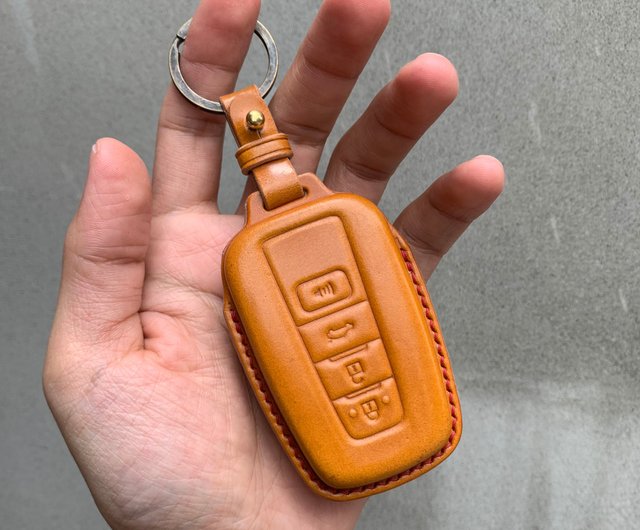 Leather car key case, car key cover - Shop Shao Leather Keychains - Pinkoi