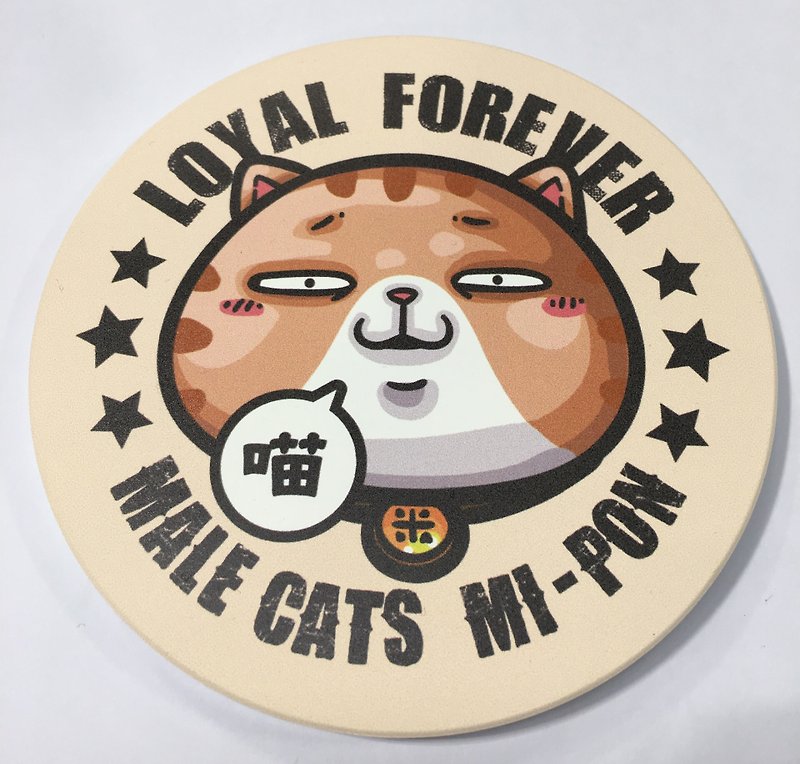God ※ ※ a cat rice cakes, rice cakes series coaster [] - Coasters - Pottery Multicolor