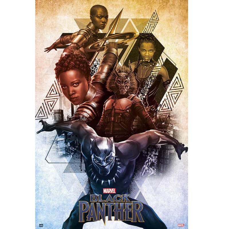 【マーベル】ブラックブラックブラックパンサー武装タイプ輸入ポスター - ポスター・絵 - 紙 多色
