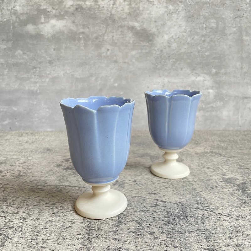 Dream Series-Flower Ceramic Goblet - Cups - Porcelain 