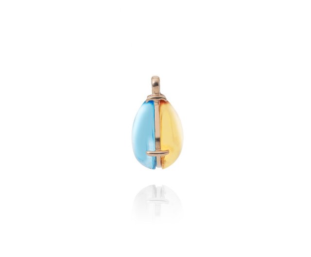 Day and Night (Shizuku) Mini Pendant (Blue Stone X Citrine) - Shop