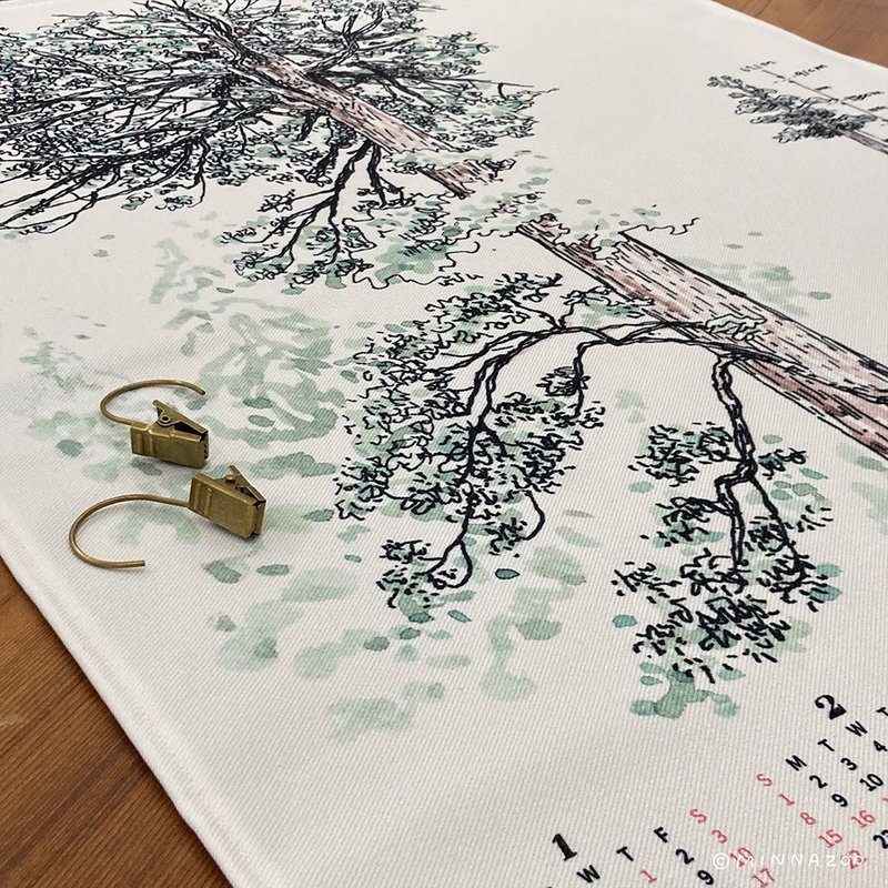 2026 自然筆記年曆掛布-臺灣杉 - 日曆/月曆/年曆 - 聚酯纖維 