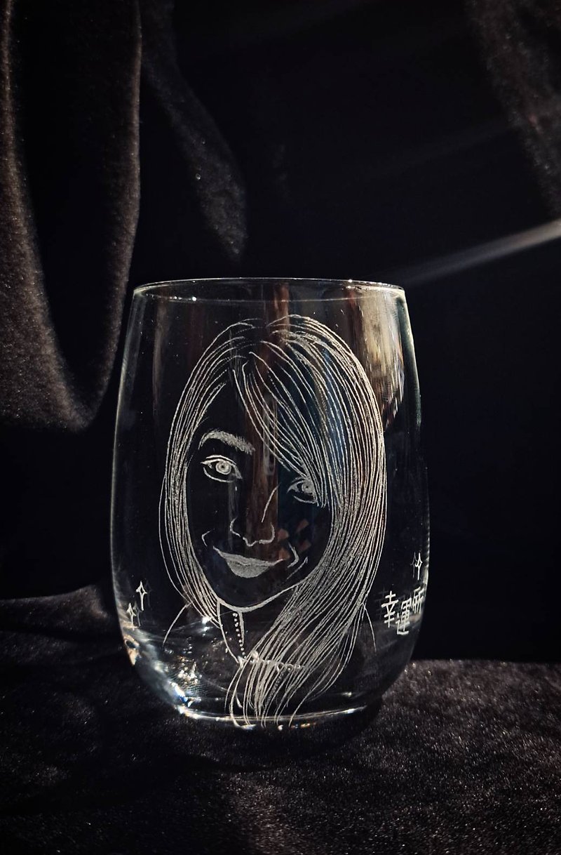 Customized - hand-carved glass [character series] autumn glass - ของวางตกแต่ง - แก้ว 