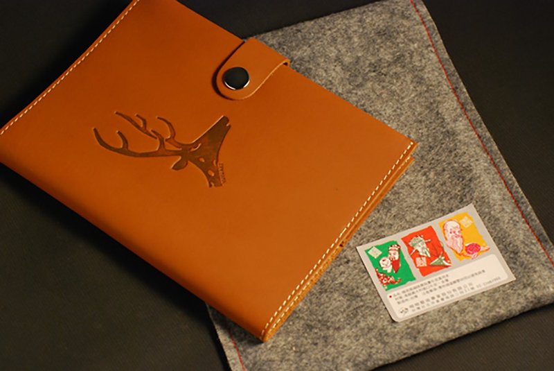 Fu Lu Shou Leather Notebook - สมุดบันทึก/สมุดปฏิทิน - หนังแท้ สีนำ้ตาล