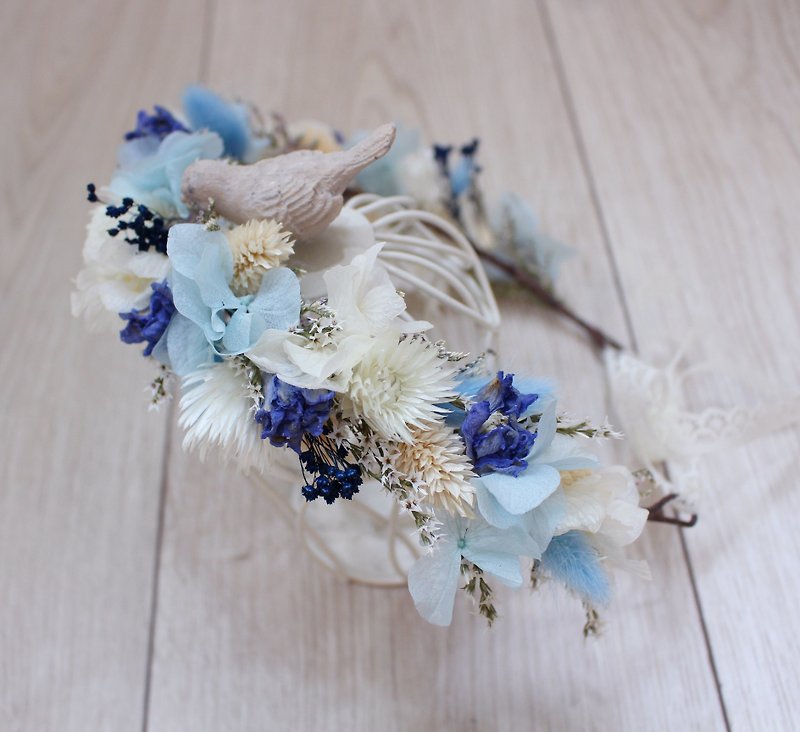 Flover Fulla design dream dried hydrangea wreath head ring bridal wreath wreath wreath of dried flowers - Plants - Plants & Flowers 