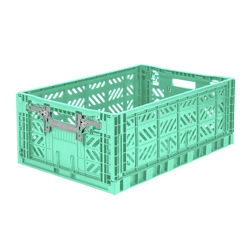 Turkey Aykasa Folding Storage Basket (L)-Mint Green - กล่องเก็บของ - พลาสติก 