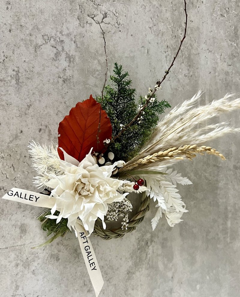 New Year's decoration Japanese-style note with rope can be customized to dry flowers without withering flowers New Year gifts - Dried Flowers & Bouquets - Plants & Flowers Multicolor