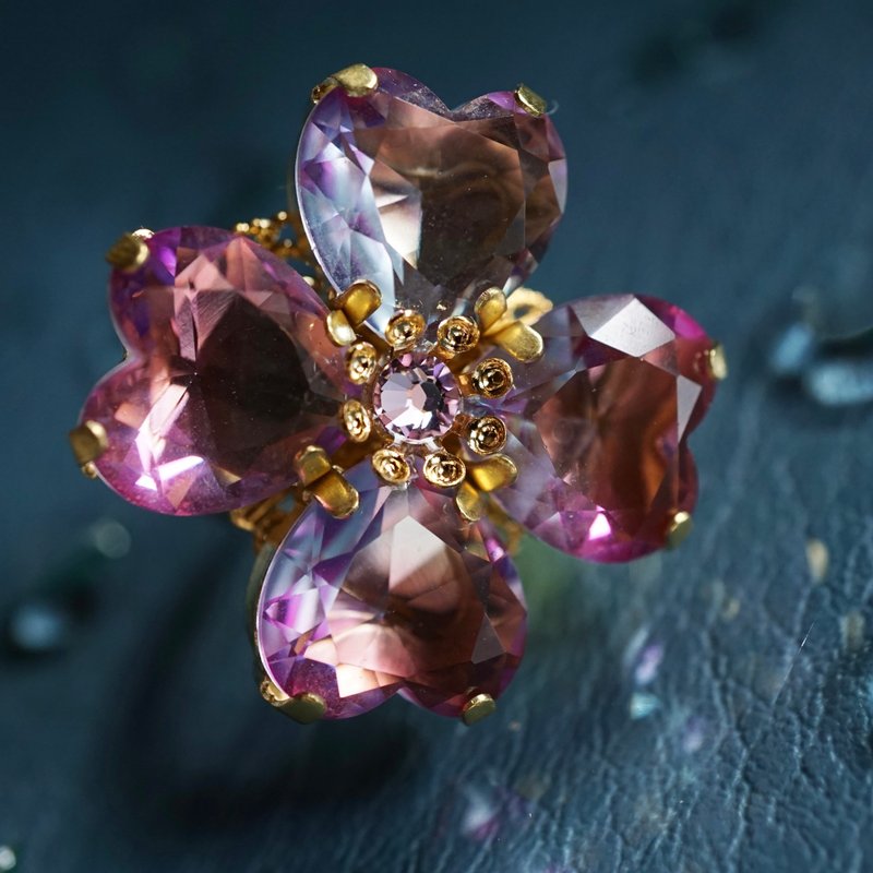 キラキラ紫陽花のリング - 戒指 - 其他金屬 藍色