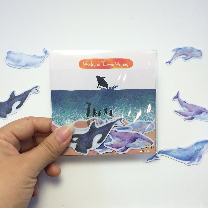 台灣的鯨魚貼紙  *黑潮合作商品 - 貼紙 - 紙 