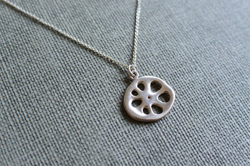 Lotus root-sterling silver necklace 925 silver necklace - Necklaces - Other Metals Silver