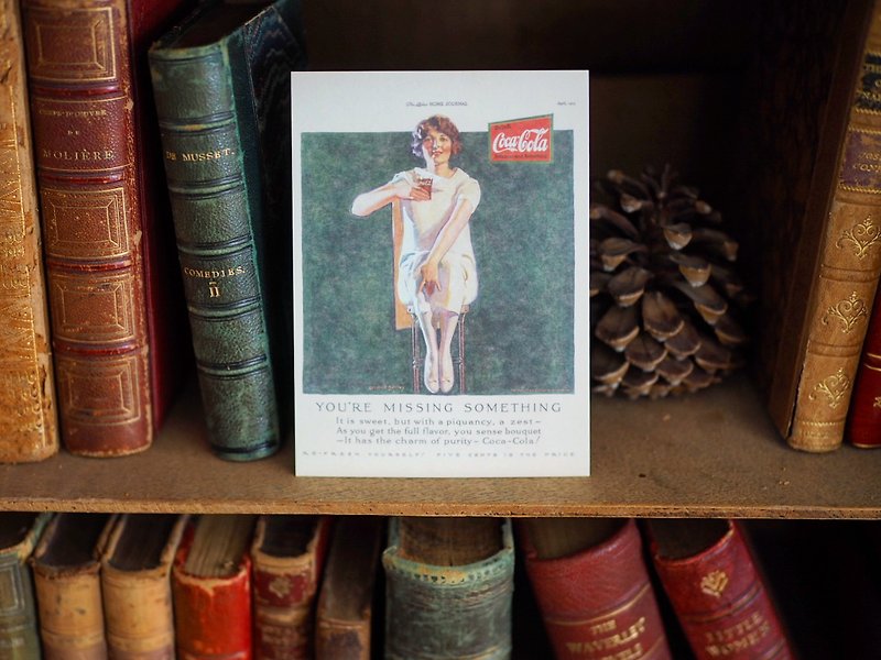 歐美早期知名廣告原版復刻明信片  可口可樂仕女 - 心意卡/卡片 - 紙 多色