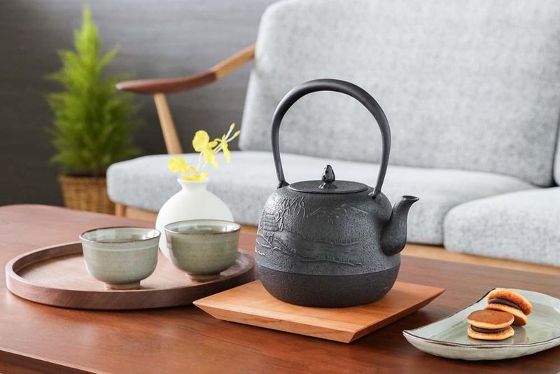 Kunzan Kobo Nambu Iron Teapot, Natsume Style - ถ้วย - โลหะ สีดำ