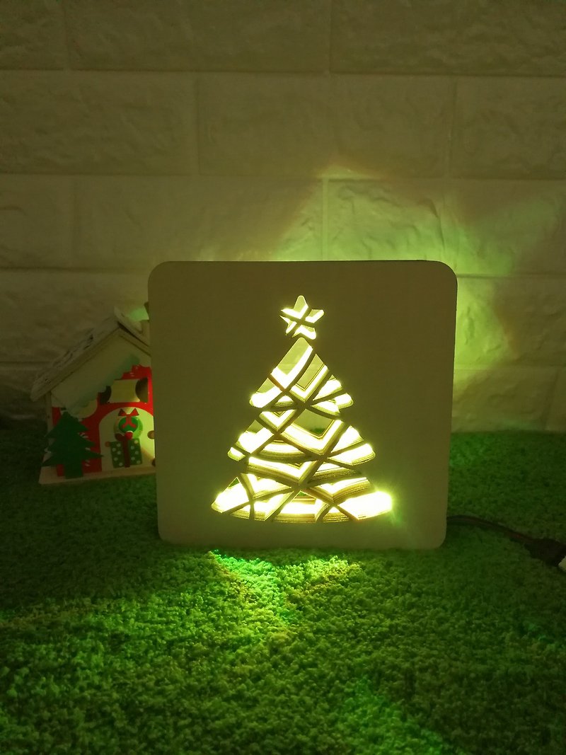 Christmas Tree Wooden LED Desk Lamp - Lighting - Wood Brown