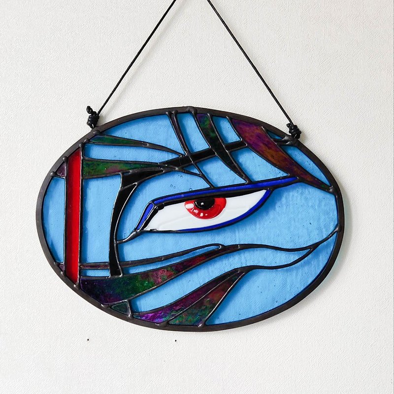 Stained glass window panel, Suncatcher, Glass home decor, Anime stained glass - Wall Décor - Glass 
