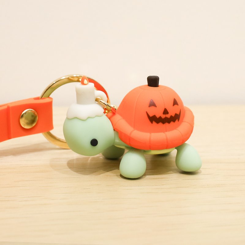 Bellzi | Halloween Torti Figure Keychain 萬聖節烏龜公仔吊飾 - 鑰匙圈/鎖匙扣 - 矽膠 橘色