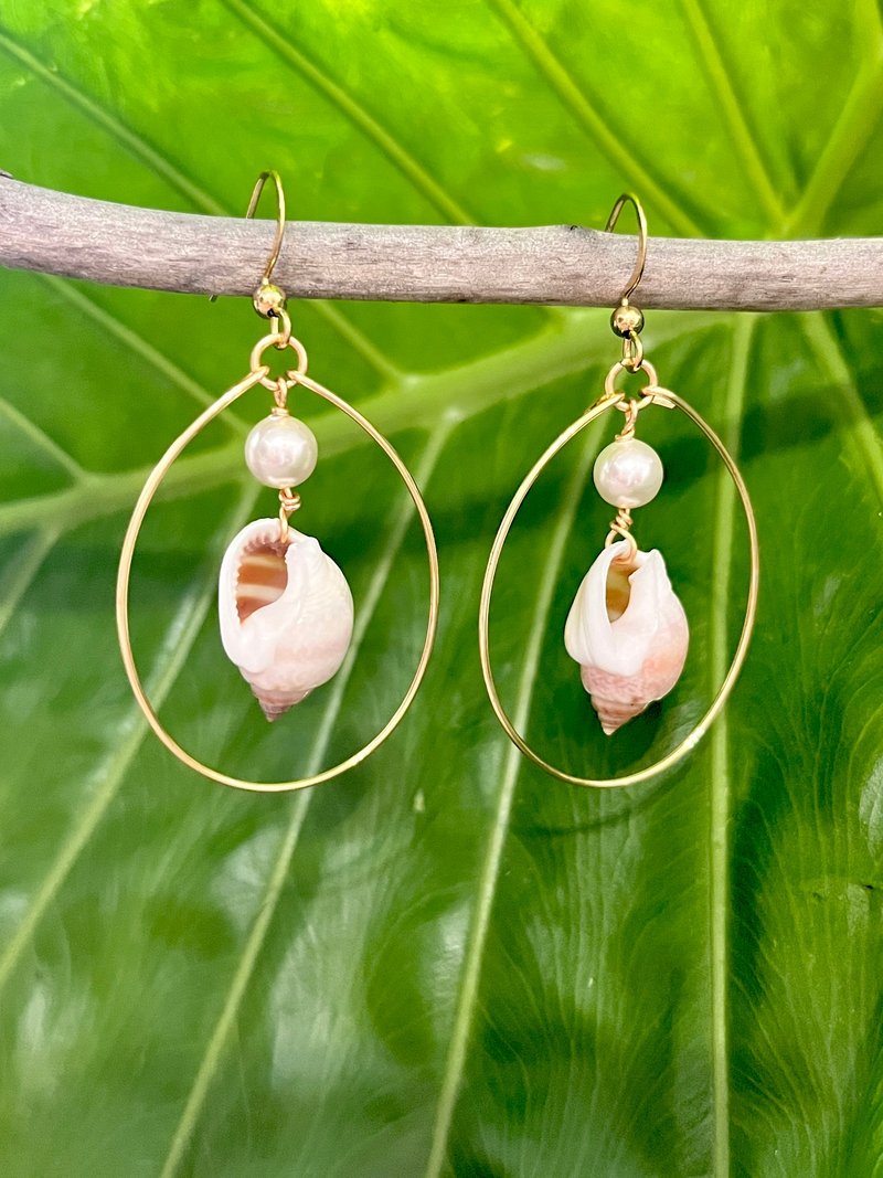 貝殼系列 / 漫步華爾滋 / 耳環 / 耳夾 / 耳針 / 耳勾 - 耳環/耳夾/耳骨夾 - 其他金屬 