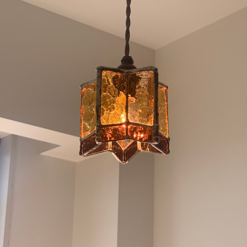 Twinkle Night 星型ランプ　マーマレードブラウン - 燈具/燈飾 - 玻璃 金色