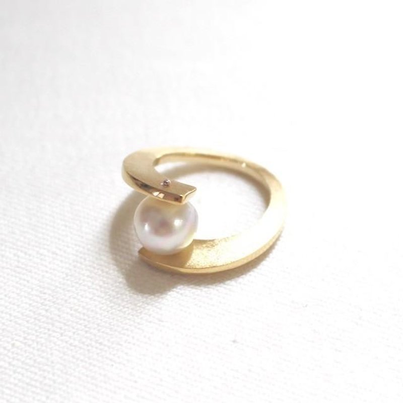 南洋真珠の合わせ腕リング ゴールド色 - 戒指 - 寶石 金色