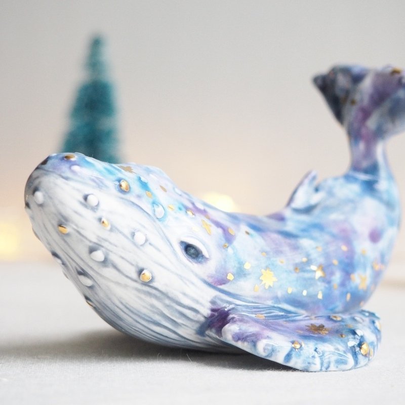 星空座頭鯨陶瓷擺飾 - 擺飾/家飾品 - 瓷 藍色