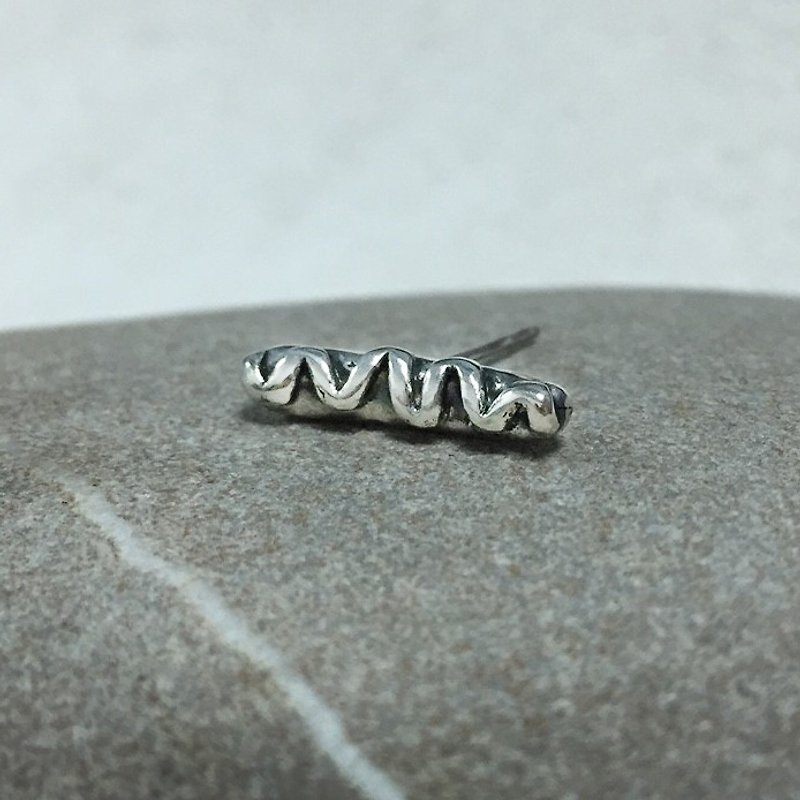 - small hot dog - sterling silver earrings (one) - Earrings & Clip-ons - Other Metals Silver