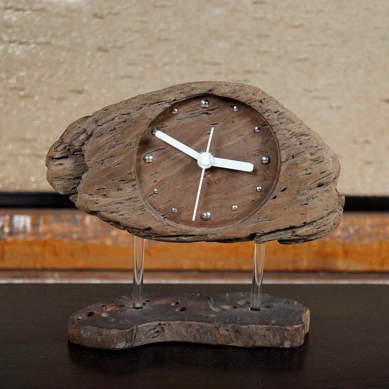 自然素材の時計　流木の時計　置時計　掛け時計　壁掛け時計　窓辺の装飾　木の時計　１０３ - 時鐘/鬧鐘 - 木頭 白色