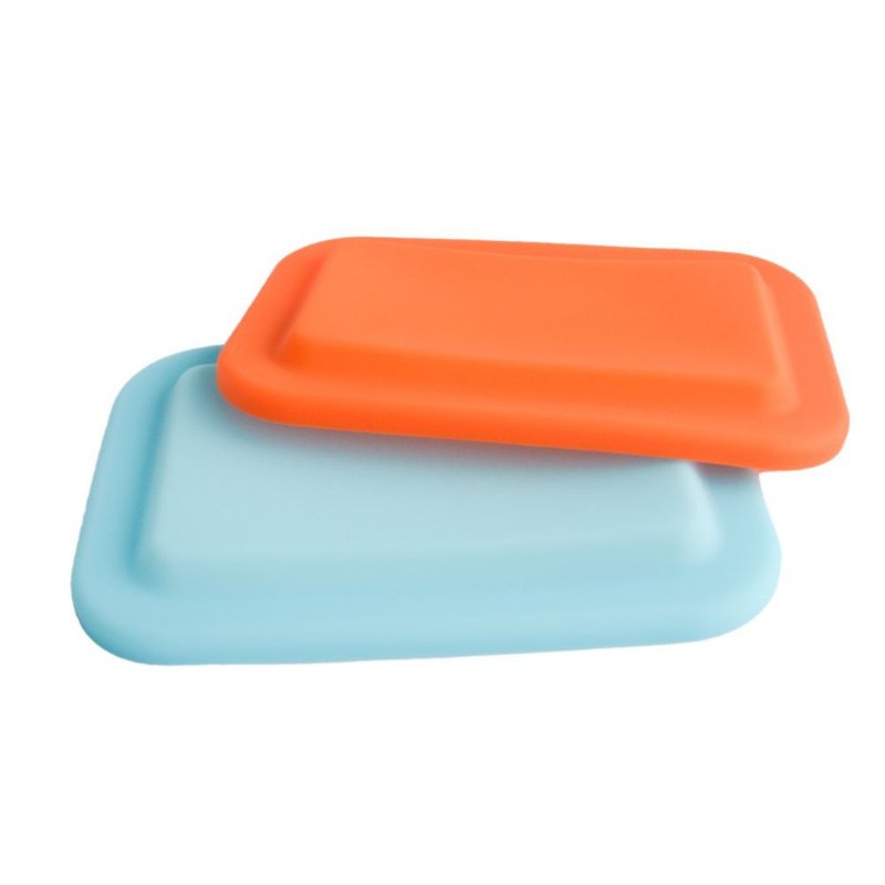 Non-toxic lunch box Silicone lid available in two colors - กล่องข้าว - ซิลิคอน หลากหลายสี