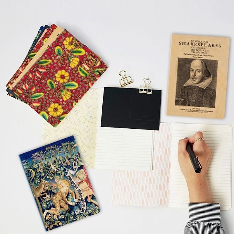 7321Design- Shakespeare classic striped notebook M-Royal Garden, 7321-87448 - Notebooks & Journals - Paper Red