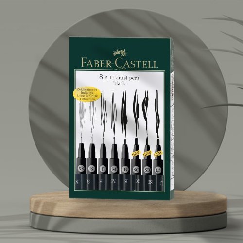 文聚 Faber-Castell 藝術家級PITT漫畫用藝術筆-藝術筆漫畫專用8入