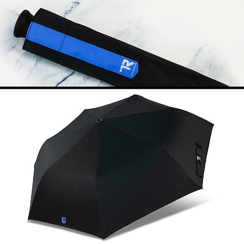 TDN TDN加大黑膠三折魔術傘自動開收傘輕量晴雨傘(神秘黑)
