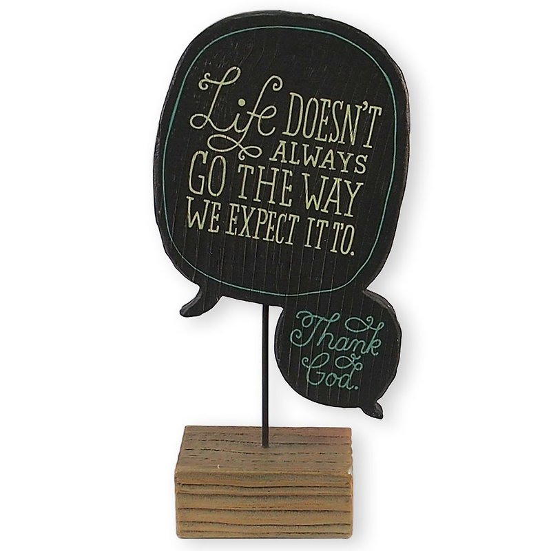 Live in the moment | US life decorations - Items for Display - Wood Black