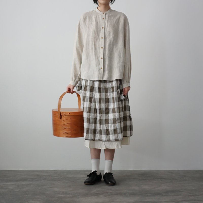 Linen Shirt - 女襯衫 - 亞麻 灰色