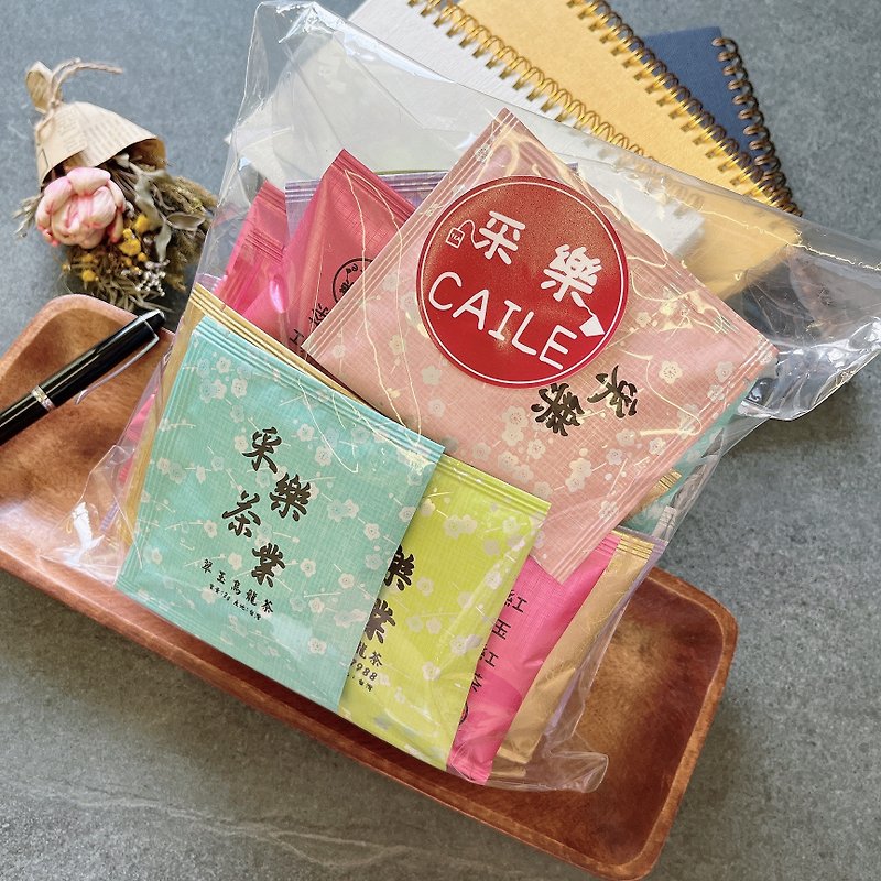 [Caile Tea Industry] Comprehensive triangular three-dimensional tea bag 45 bag set - 5 bags of each flavor - ชา - วัสดุอื่นๆ หลากหลายสี