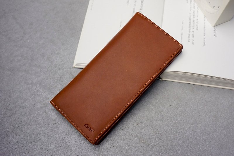 Elegant long clip - Wallets - Genuine Leather Brown