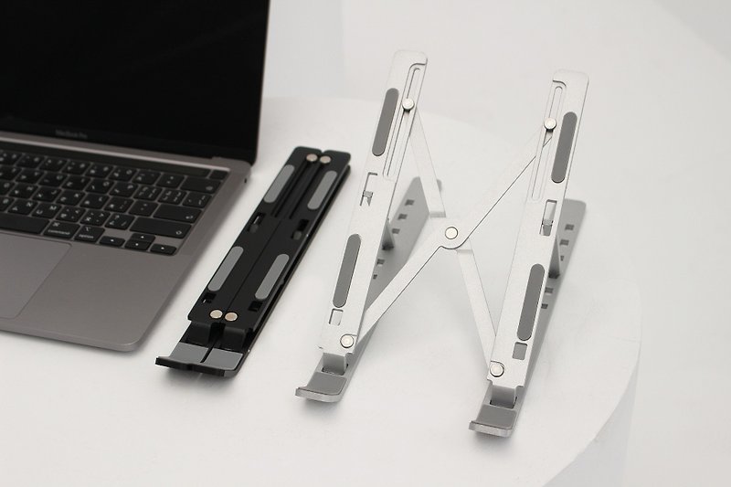 STANDLY [Aluminum Alloy Multifunctional Folding Bracket] Suitable for Mobile Phones, iPads, and Laptops - Computer Accessories - Other Materials White