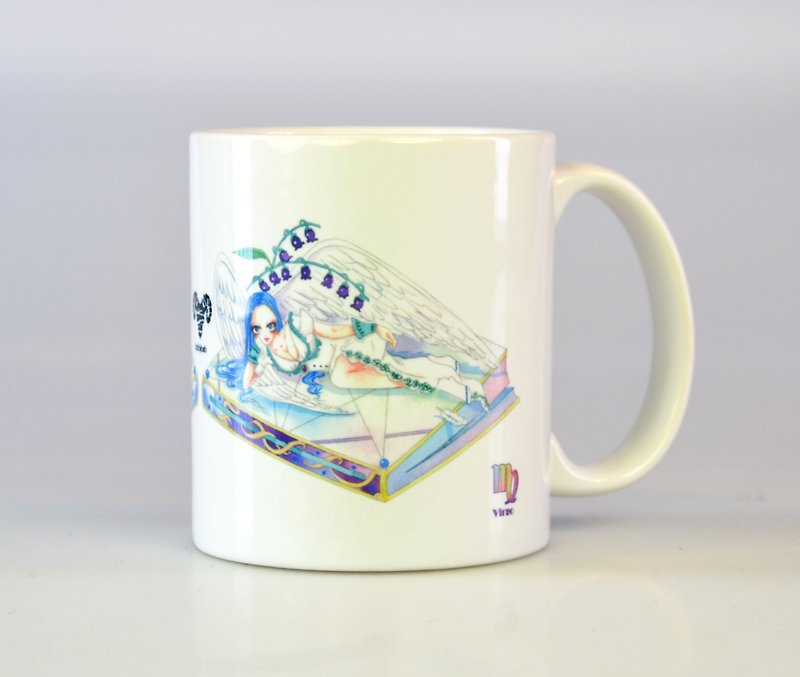 Tiger sheep - Virgo / 12 constellation illustrations mug - Mugs - Porcelain White