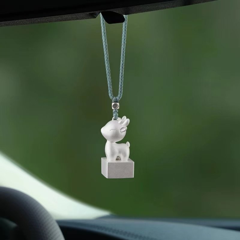 White copper silver plated deer pendant, name seal, idle seal, study abroad seal - ตราปั๊ม/สแตมป์/หมึก - ทองแดงทองเหลือง 